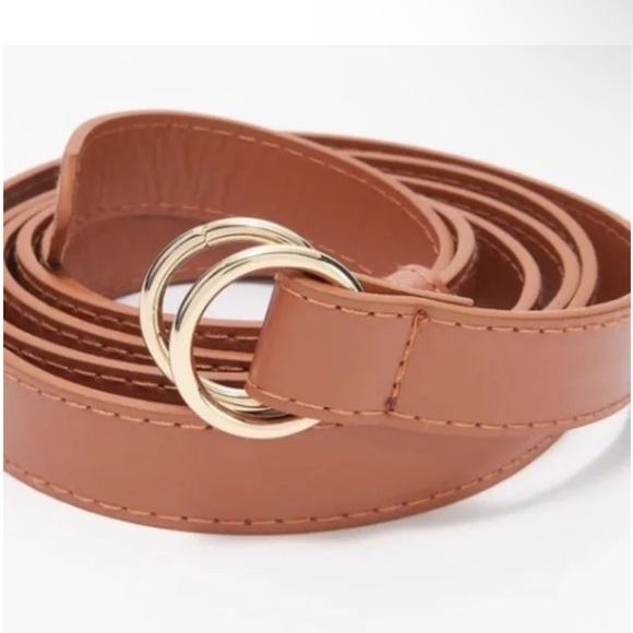 J Jason Wu Double Wrap Faux Leather Belt Color Brown Size XXXS / XXS A458202 NWT - Picture 1 of 6